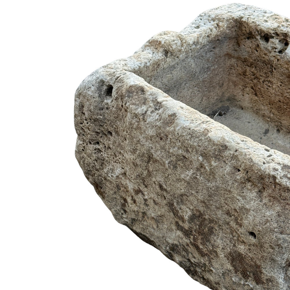 Antique Indonesian Limestone Planter  - Berbere Imports