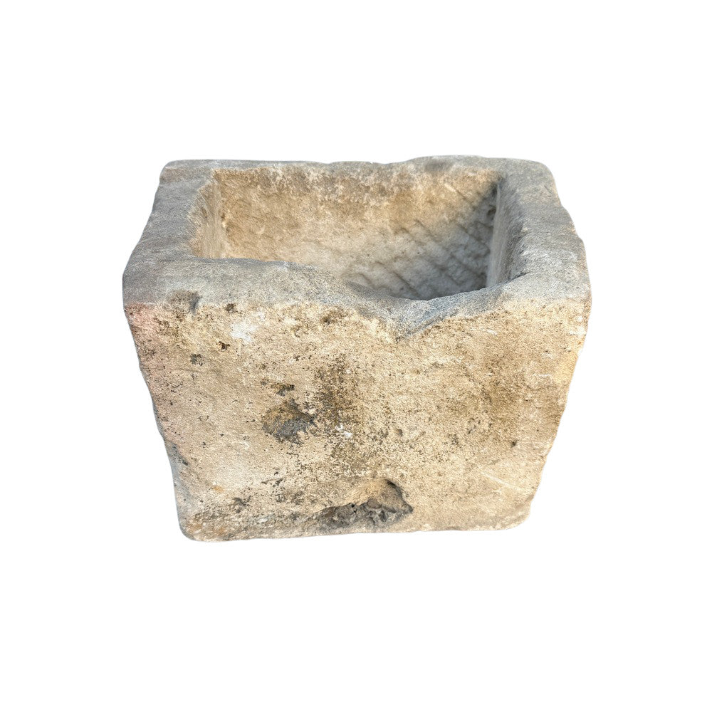 Antique Indonesian Limestone Planter  - Berbere Imports