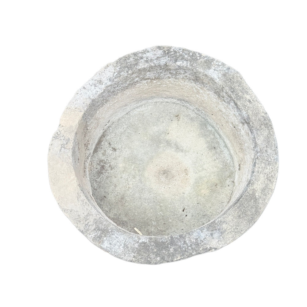 Antique Indonesian Round Limestone Trough - Berbere Imports