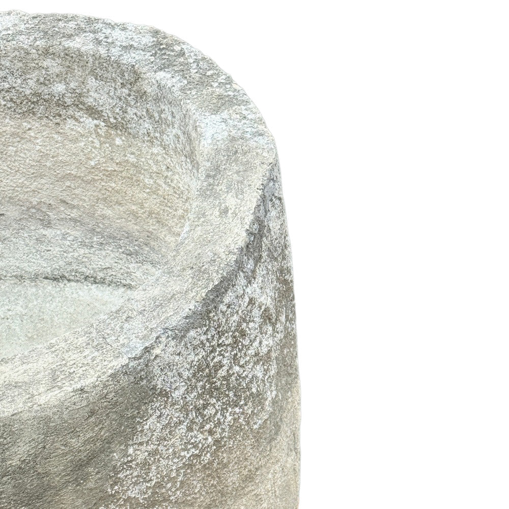 Antique Indonesian Round Limestone Trough - Berbere Imports