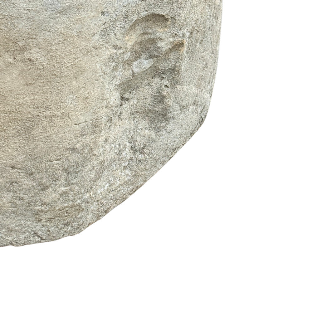 Antique Indonesian Round Limestone Trough - Berbere Imports