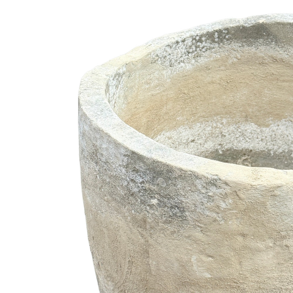 Antique Indonesian Round Limestone Trough - Berbere Imports