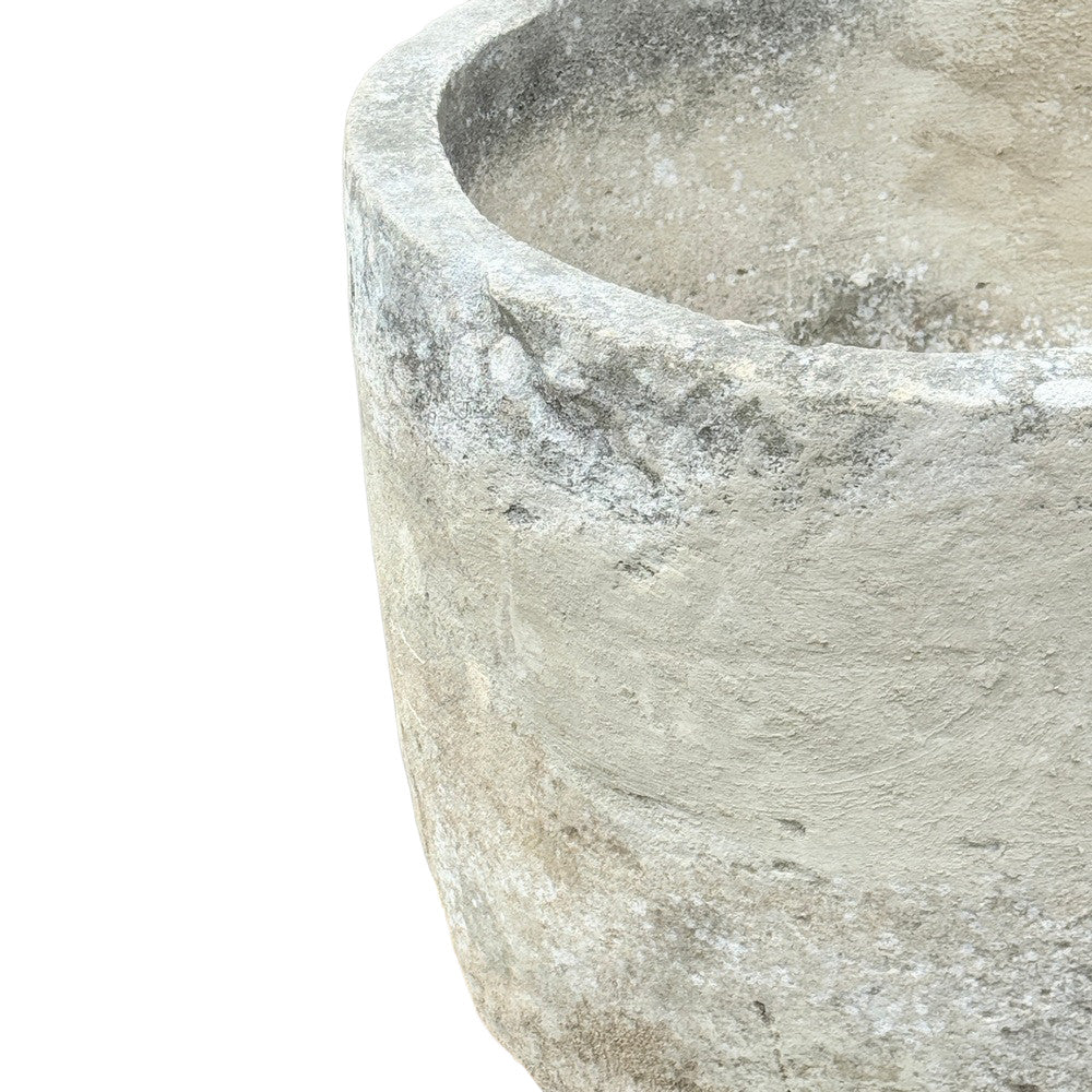 Antique Indonesian Round Limestone Trough - Berbere Imports