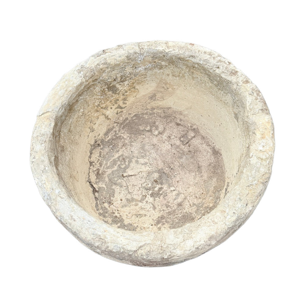 Antique Indonesian Round Limestone Trough - Berbere Imports