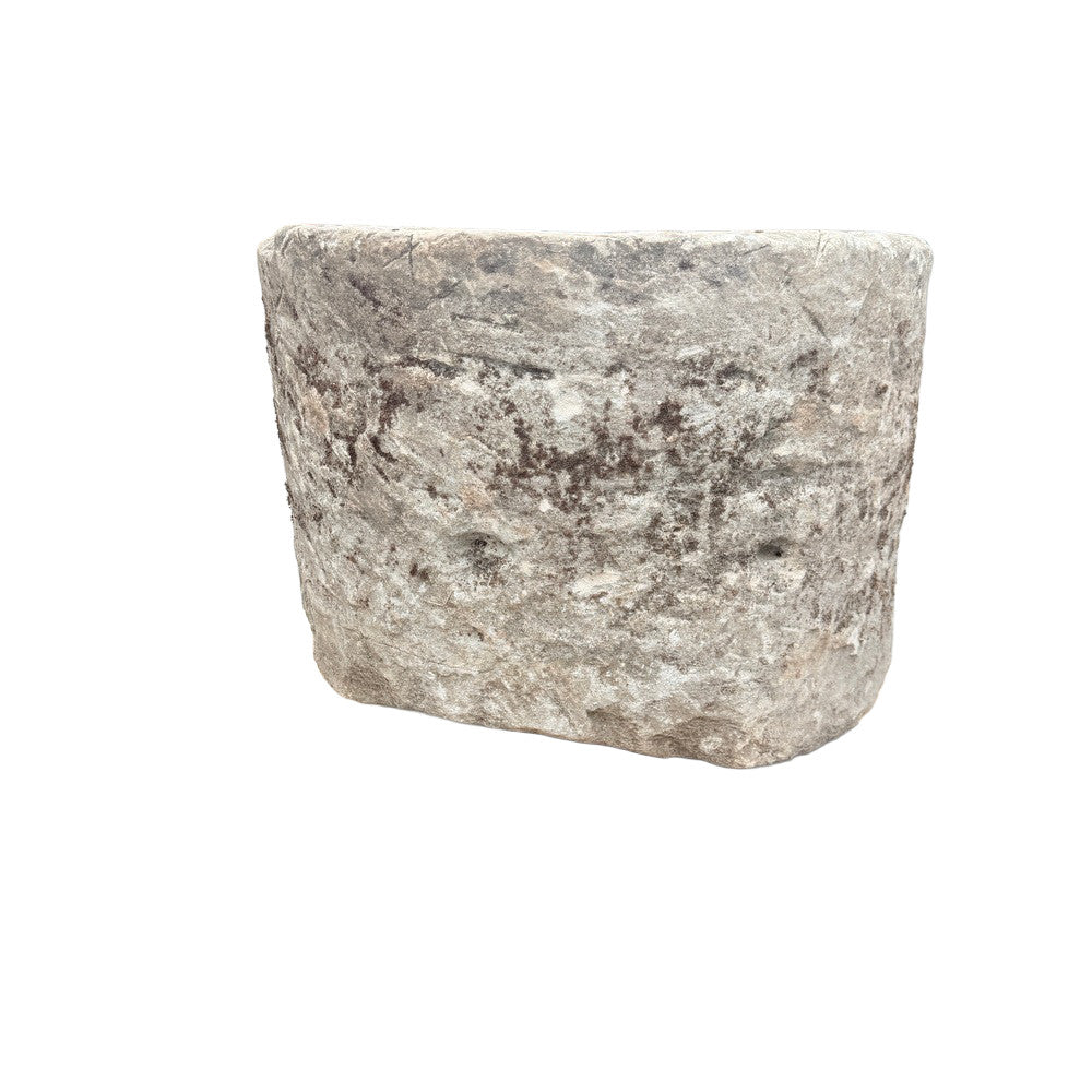 Antique Indonesian Round Limestone Trough - Berbere Imports