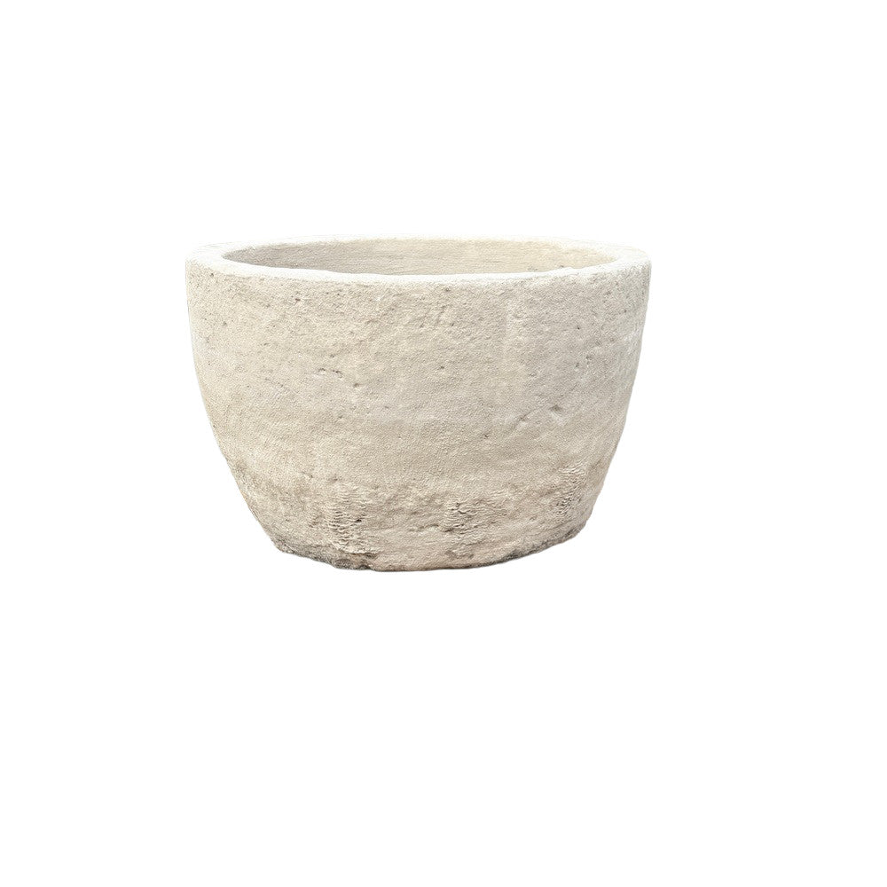 Antique Indonesian Round Limestone Trough - Berbere Imports