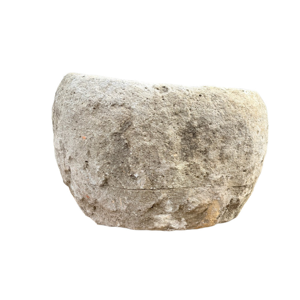 Antique Indonesian Round Limestone Trough - Berbere Imports