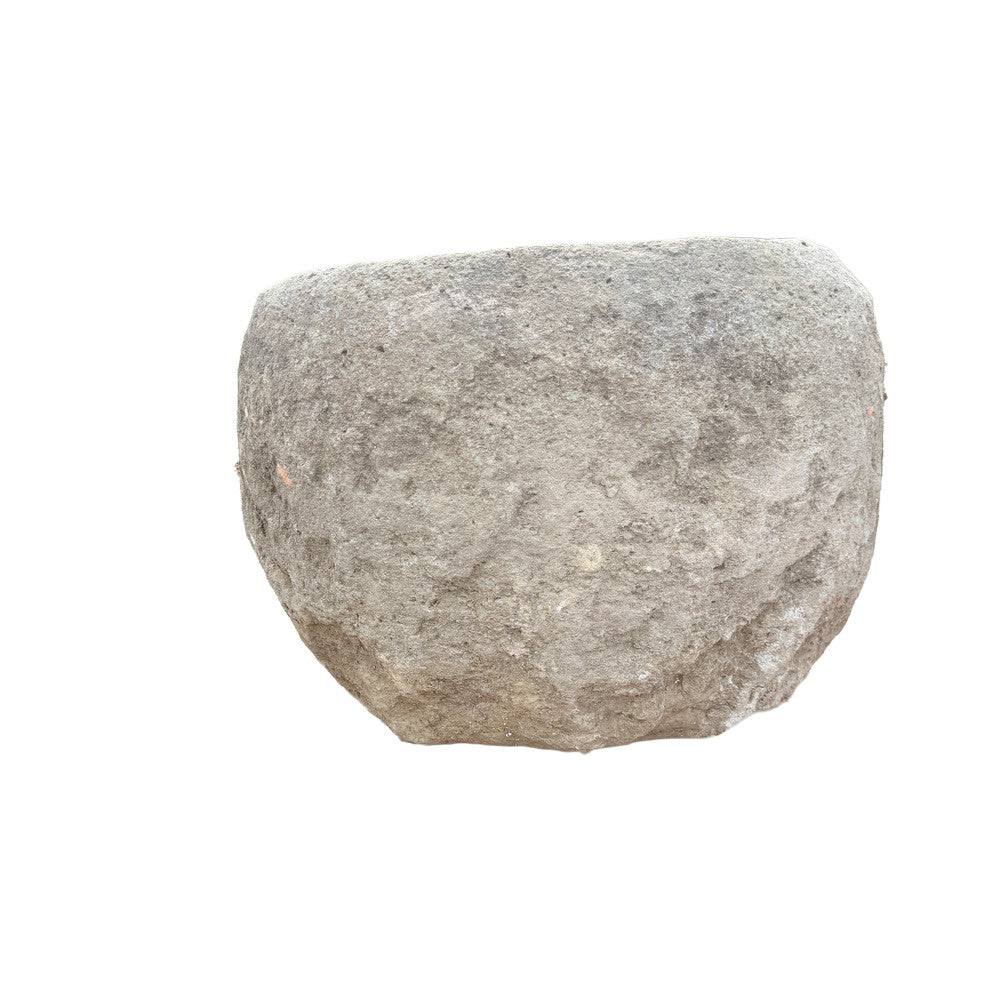 Antique Indonesian Round Limestone Trough - Berbere Imports