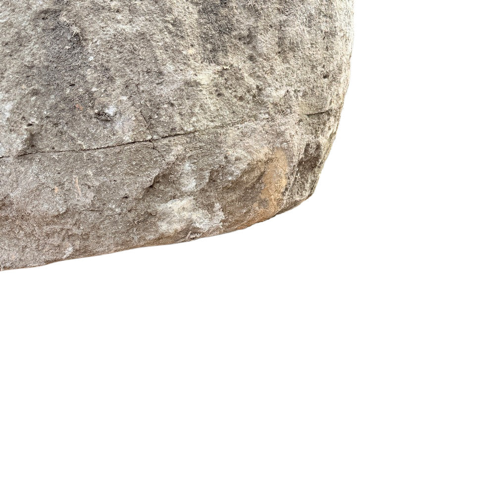 Antique Indonesian Round Limestone Trough - Berbere Imports