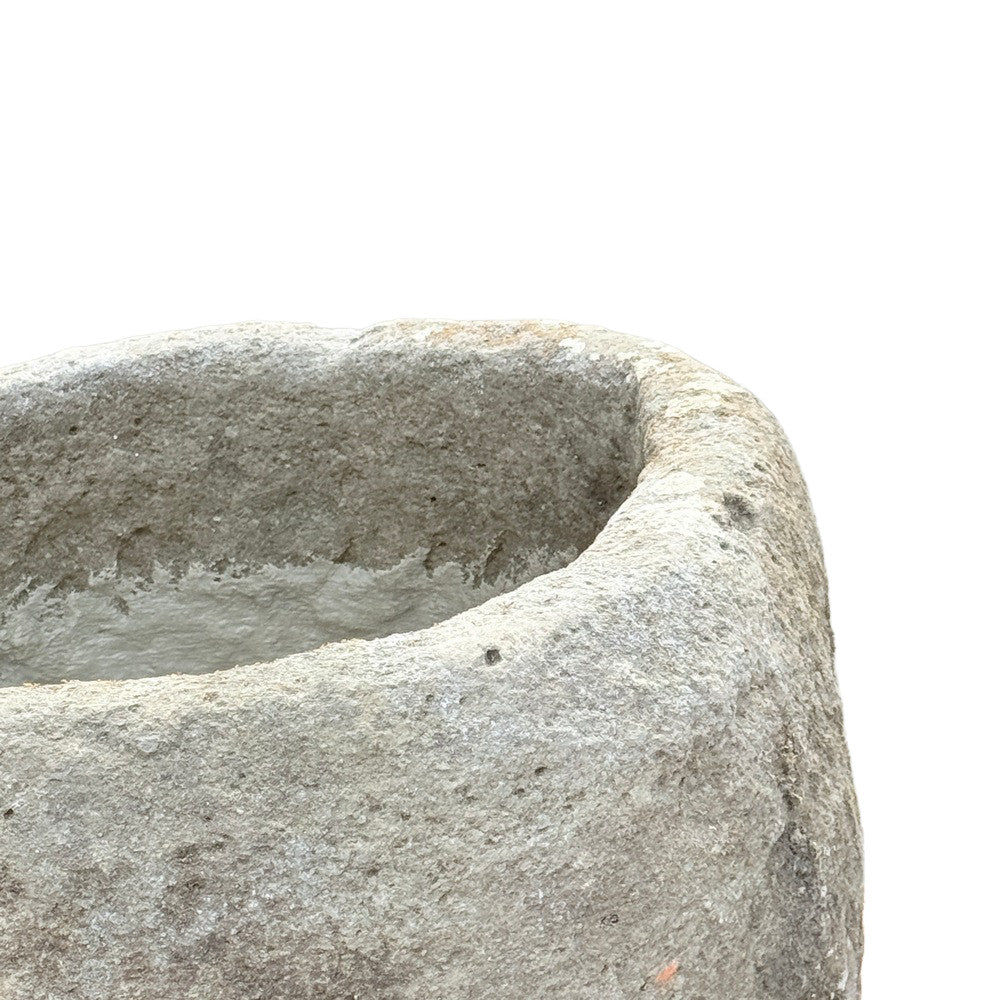 Antique Indonesian Round Limestone Trough - Berbere Imports