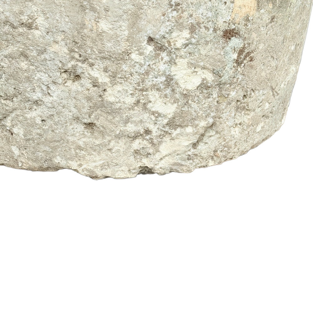 Antique Indonesian Round Limestone Trough - Berbere Imports