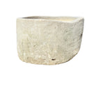 Antique Indonesian Round Limestone Trough - Berbere Imports