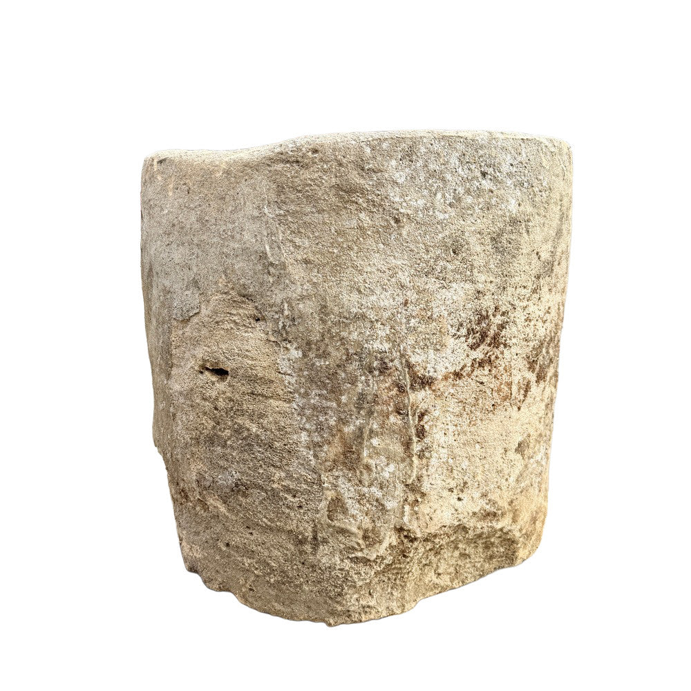 Antique Indonesian Round Limestone Trough - Berbere Imports