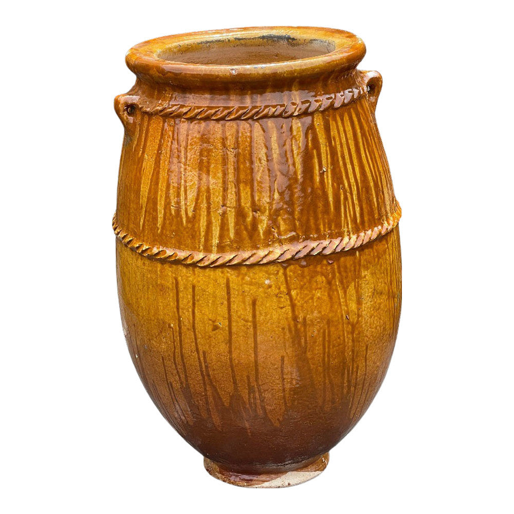 Tangier Yellow Glazed Planter - Large - Berbere Imports