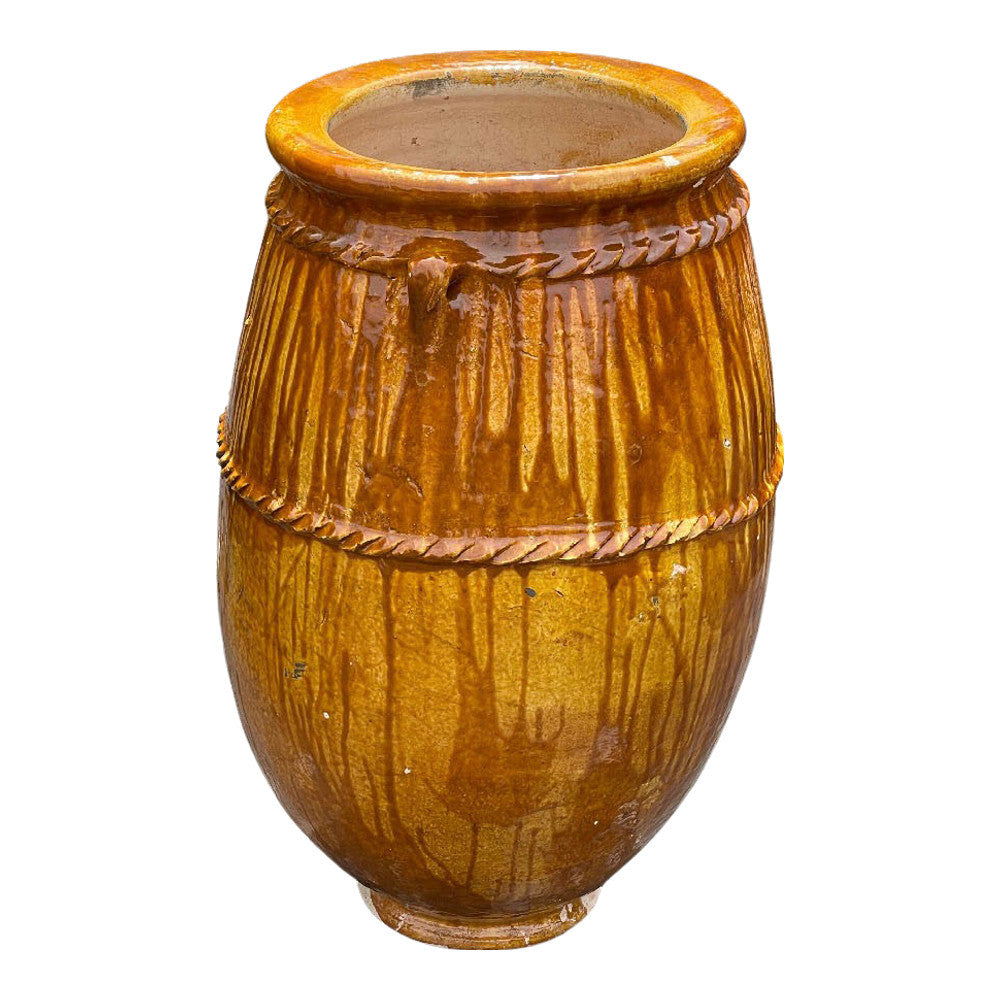 Tangier Yellow Glazed Planter - Large - Berbere Imports