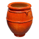 Tangier Orange Glazed Planter - Medium - Berbere Imports
