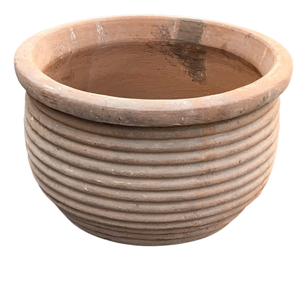 Ribbed Terracotta Planter - Berbere Imports