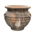 Short Terracotta Planter With Decorative Rings - Berbere Imports