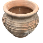 Short Terracotta Planter With Decorative Rings - Berbere Imports