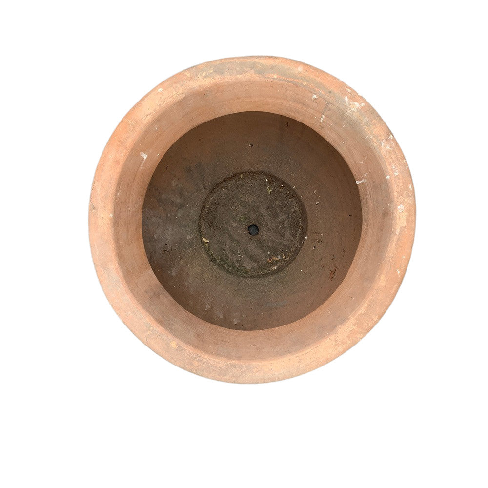 Short Terracotta Planter With Decorative Rings - Berbere Imports