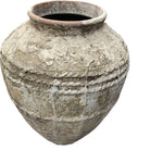 Vintage Terracotta Planter With Limestone Finish - Berbere Imports