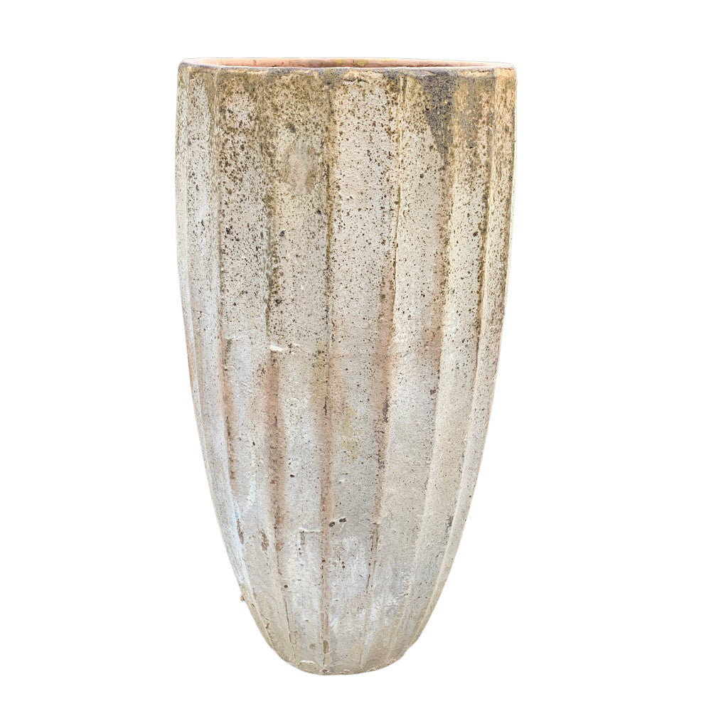 Skinny Ribbed Terracotta Planter - Berbere Imports