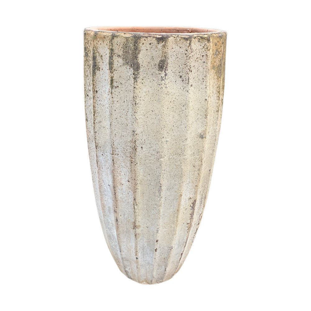 Skinny Ribbed Terracotta Planter - Berbere Imports