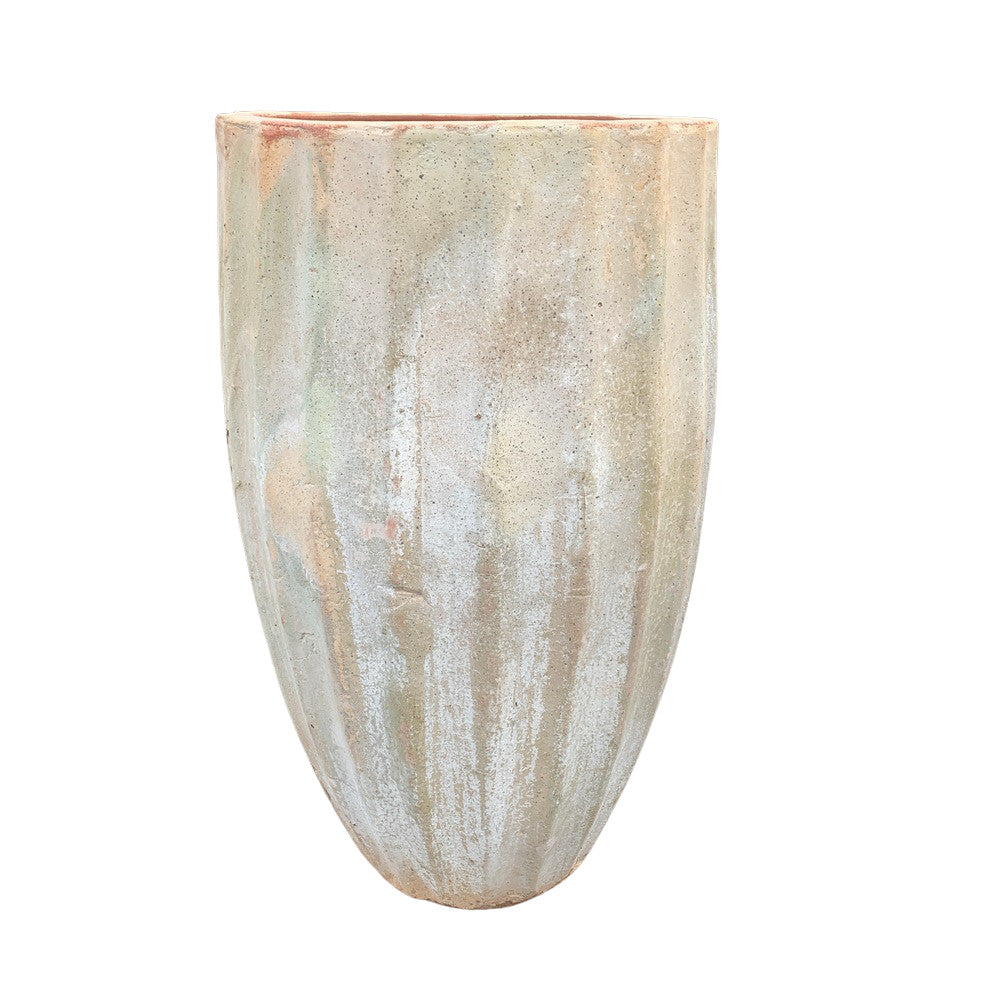 Skinny Ribbed Terracotta Planter - Berbere Imports