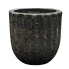 Black Ribbed Planter - Berbere Imports