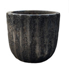 Black Ribbed Planter - Berbere Imports