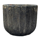 Black Ribbed Planter - Berbere Imports