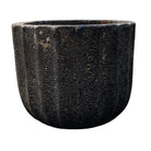 Black Ribbed Planter - Berbere Imports