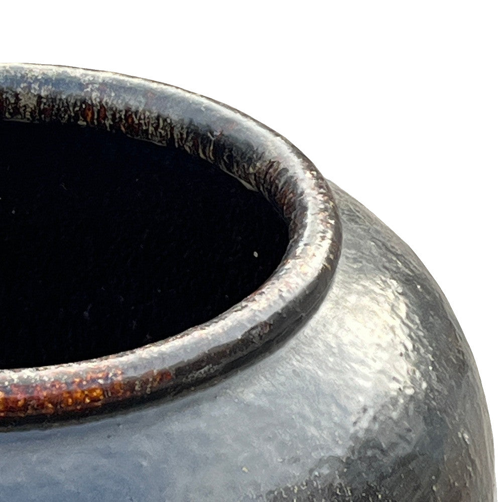 Chinese Black Glazed Terracotta Planter - Berbere Imports