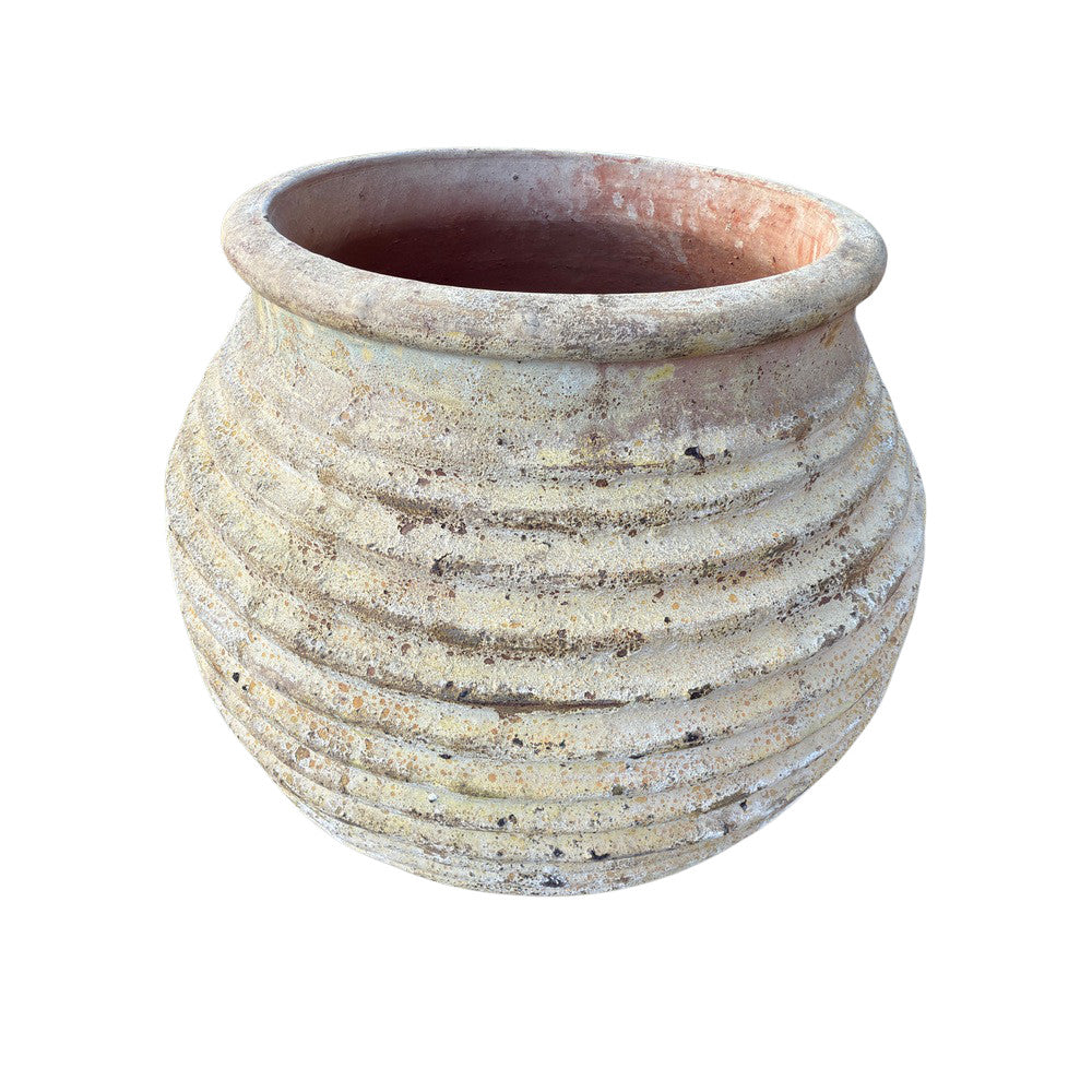 Vietnamese Round Ribbed Planter - Berbere Imports