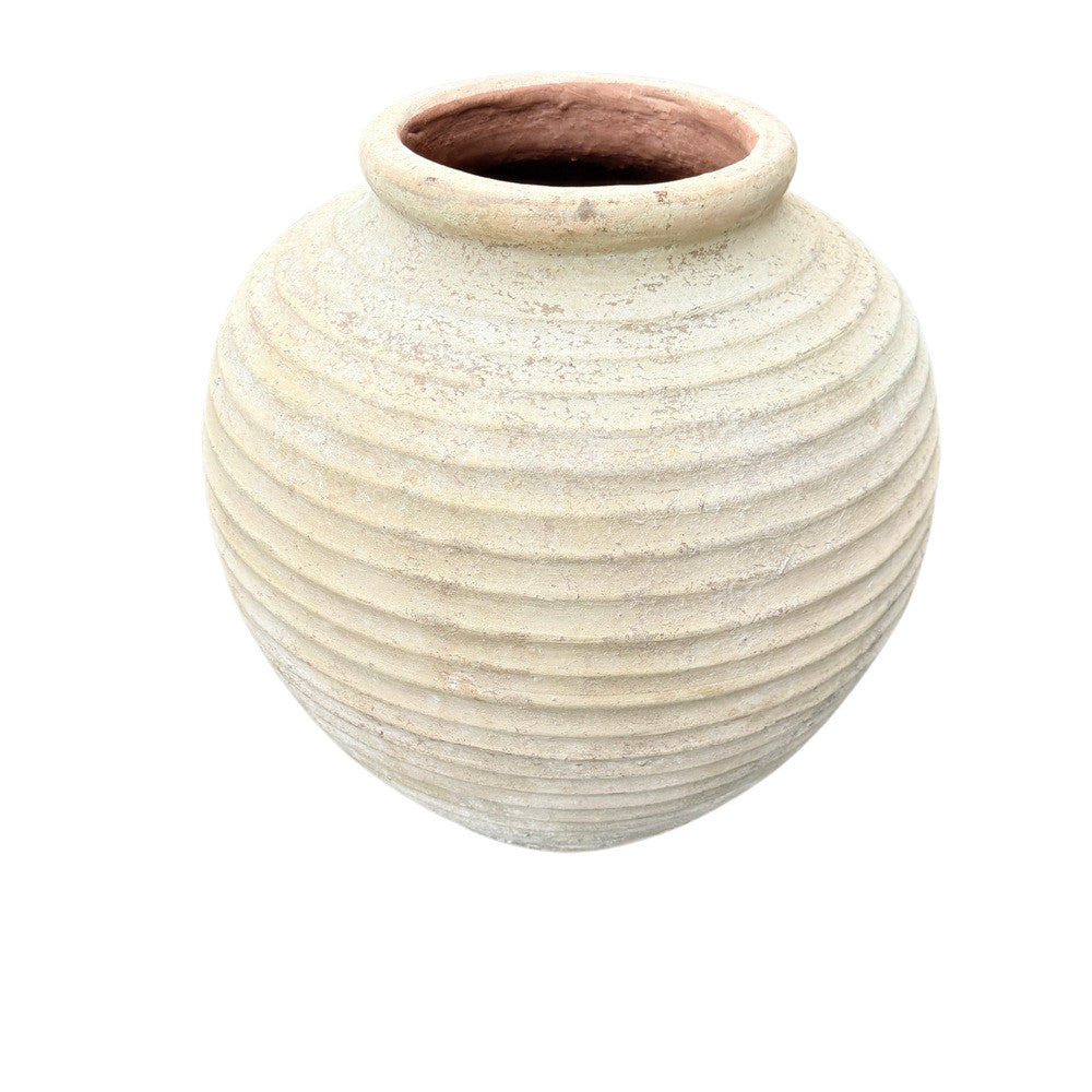 Round Vietnamese Ribbed Planter - Berbere Imports