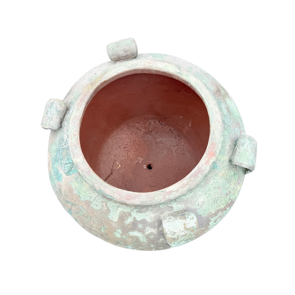 Vietnamese 4-Handle Round Planter - Berbere Imports