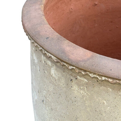 Vietnamese Planter With Top Ribbing - Berbere Imports