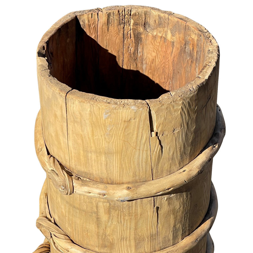 Vintage Wooden Planter - Berbere Imports