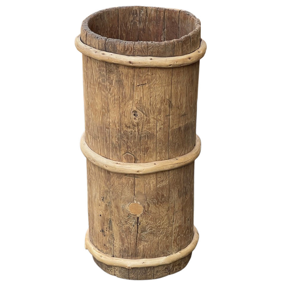 Vintage Wooden Planter - Berbere Imports