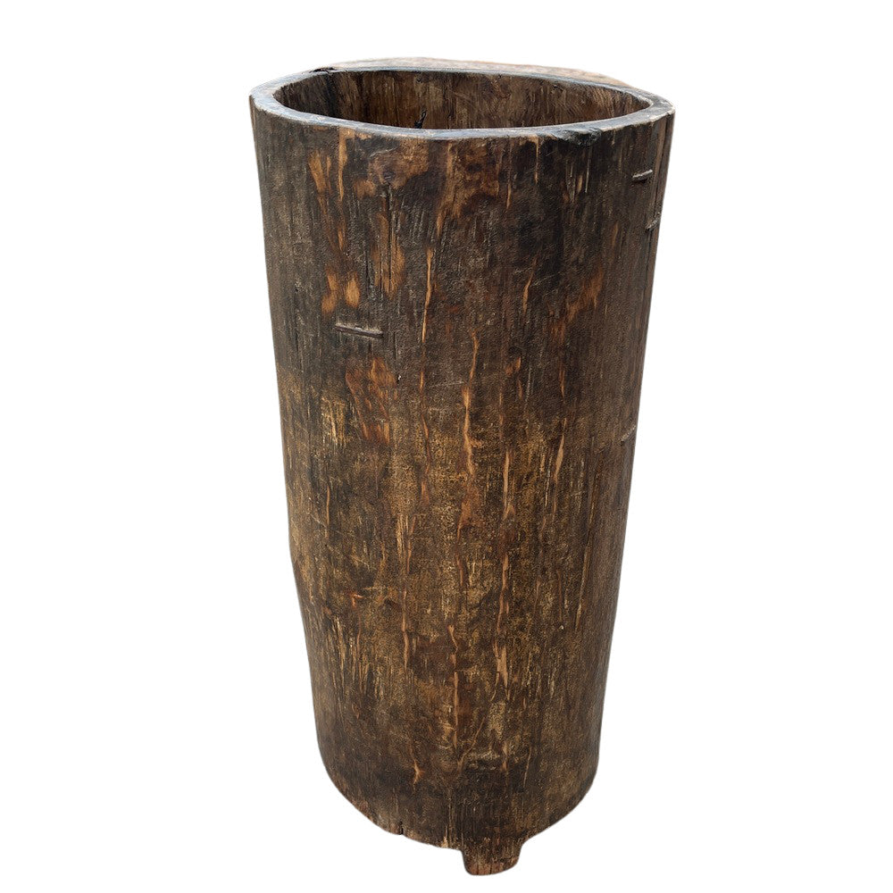 Antique Nagaland Wooden Planter - Berbere Imports