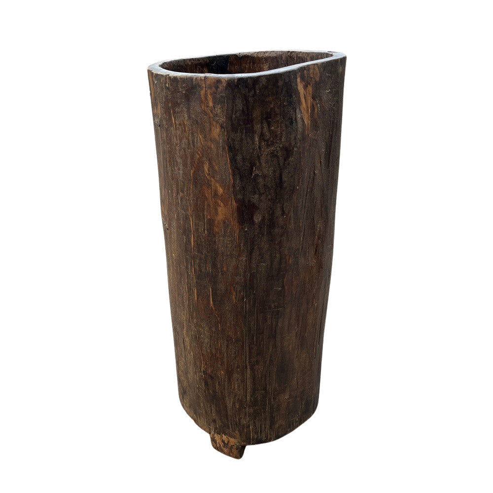 Antique Nagaland Wooden Planter - Berbere Imports