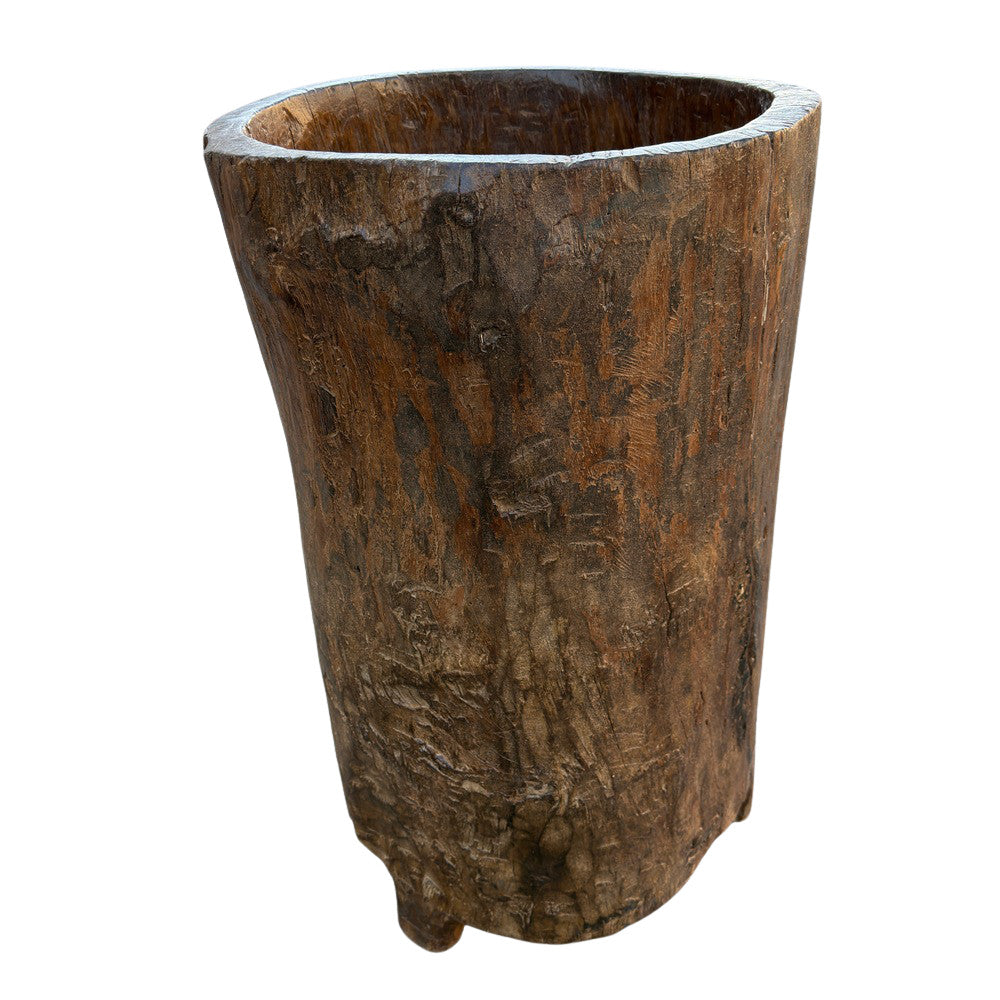 Antique Nagaland Wood Planter - Large - Berbere Imports