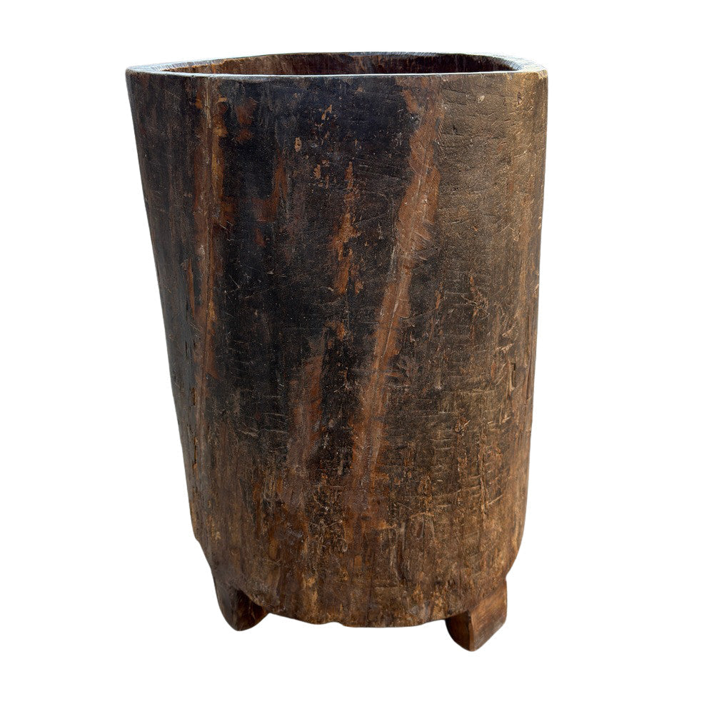 Antique Nagaland Wood Planter - Large - Berbere Imports