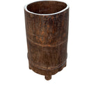 Antique Nagaland Wood Planter - Medium - Berbere Imports