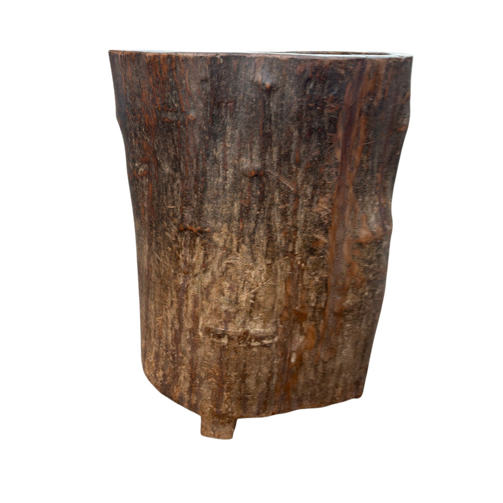 Antique Nagaland Wood Planter - Small - Berbere Imports