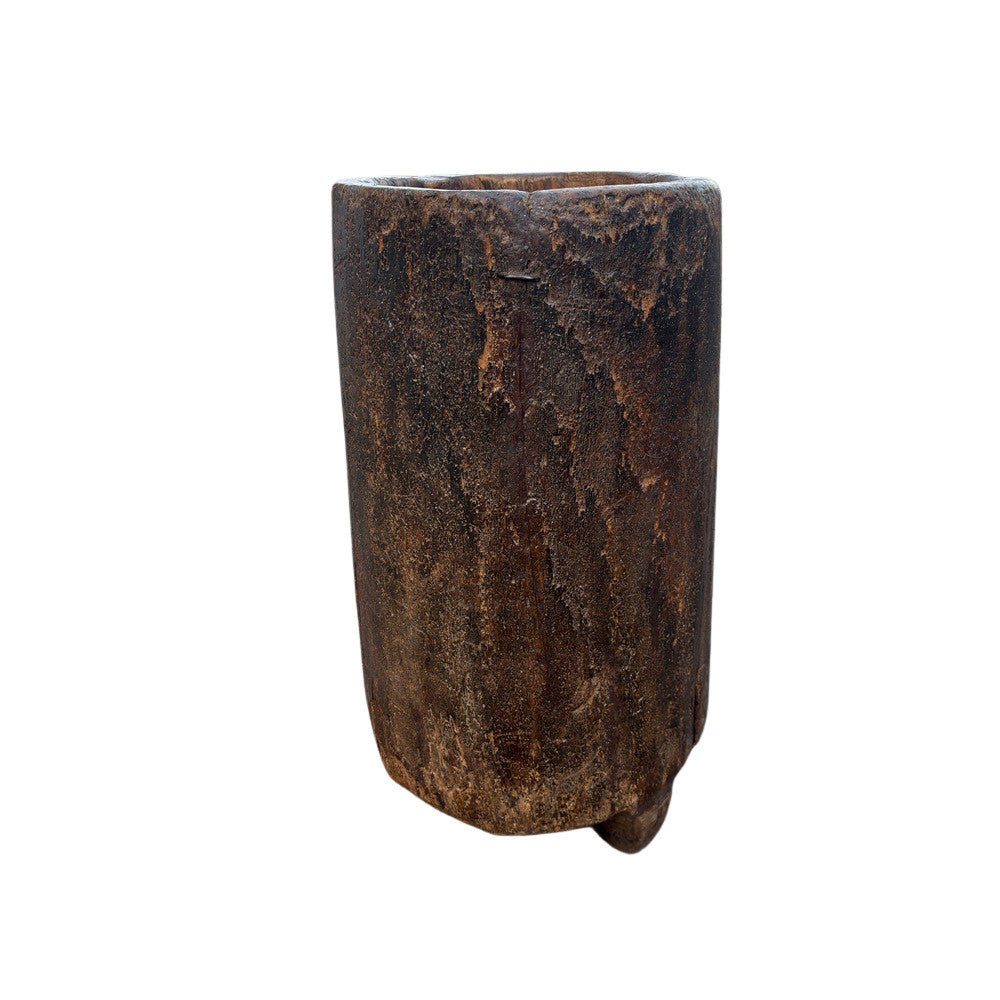 Antique Nagaland Wood Planter - Small - Berbere Imports