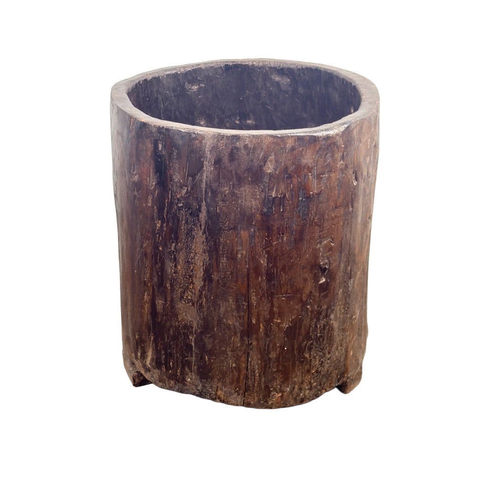 Antique Nagaland Wood Planter - Berbere Imports