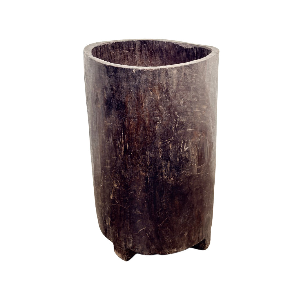 Antique Nagaland Wood Planter - Berbere Imports