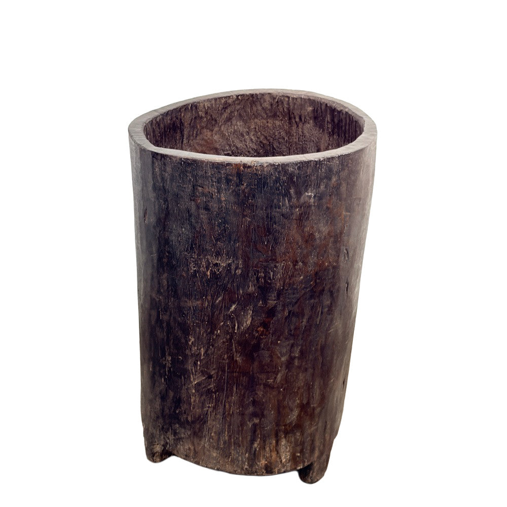 Antique Nagaland Wood Planter - Berbere Imports