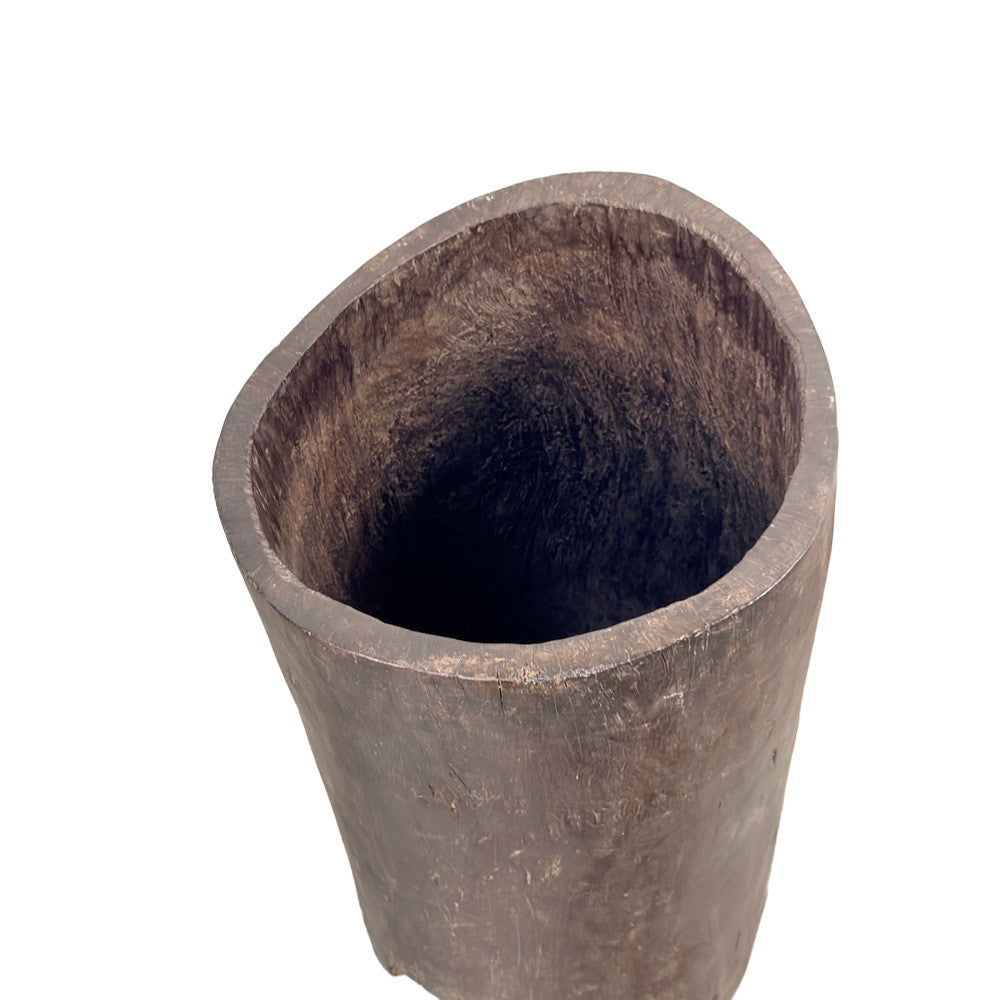 Antique Nagaland Wood Planter - Berbere Imports